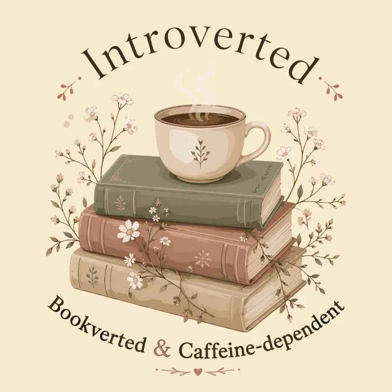 Introvert Books Coffee Bookworm