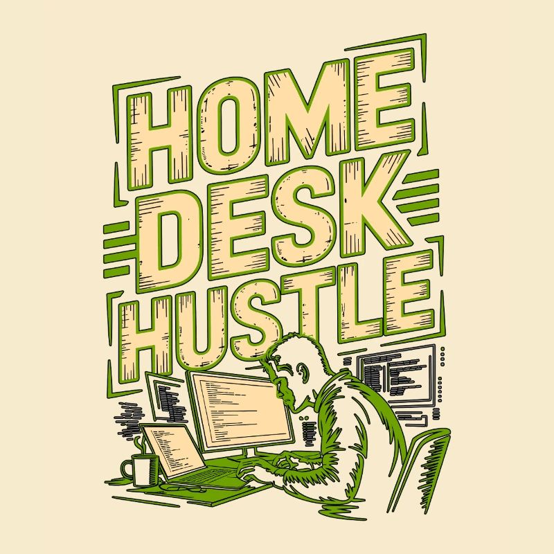 Remote Developer Home Desk Hustle Remote Coder