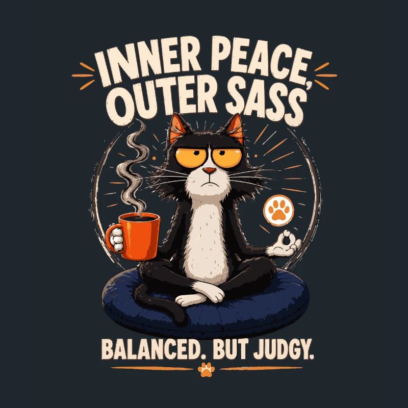 Inner Peace Outer Sass Cat