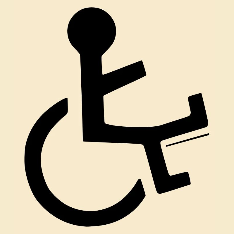 Rollstuhlfahrer mit gebrochenem Bein #