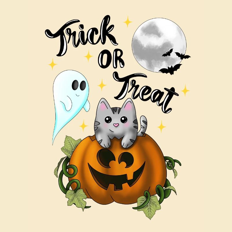 Trick or treat Katze