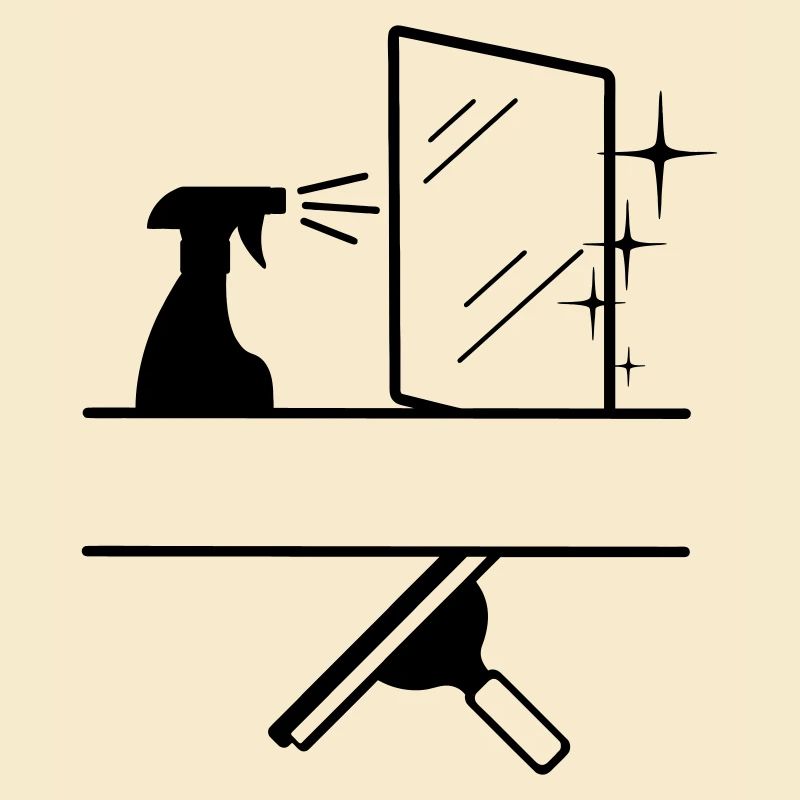 Logo de laveuse de vitres plus propre transparent avec faisceau