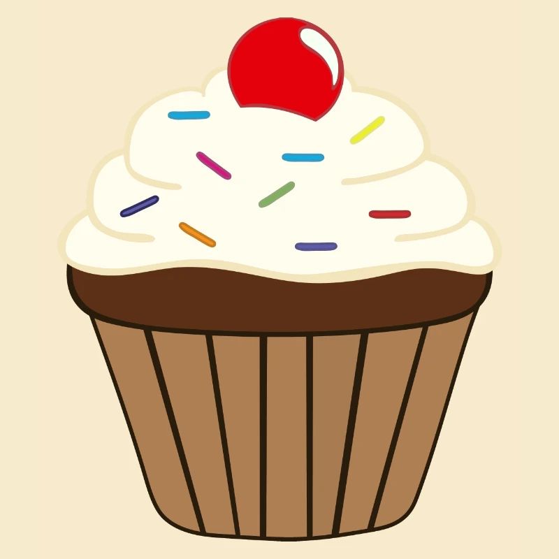 Cupcake with a red cherry
