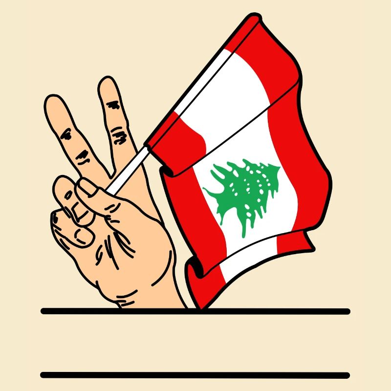 Flagge Libanon Friedenszeichen Textraum