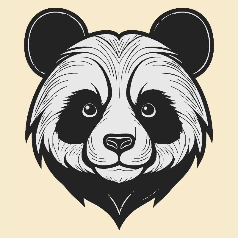 Conception de masque de panda charmant