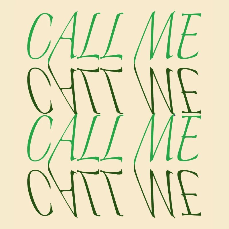 Déclaration typographique Call Me Neon