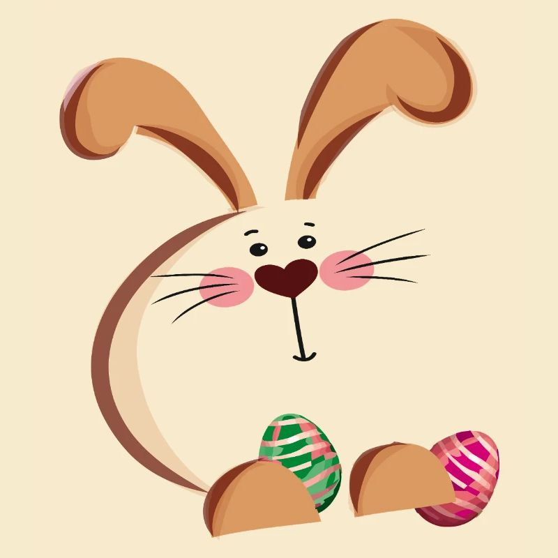 Osterhase und bunte Eier