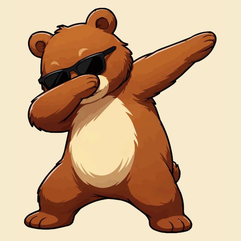 Dab Bär mit Sonnenbrille