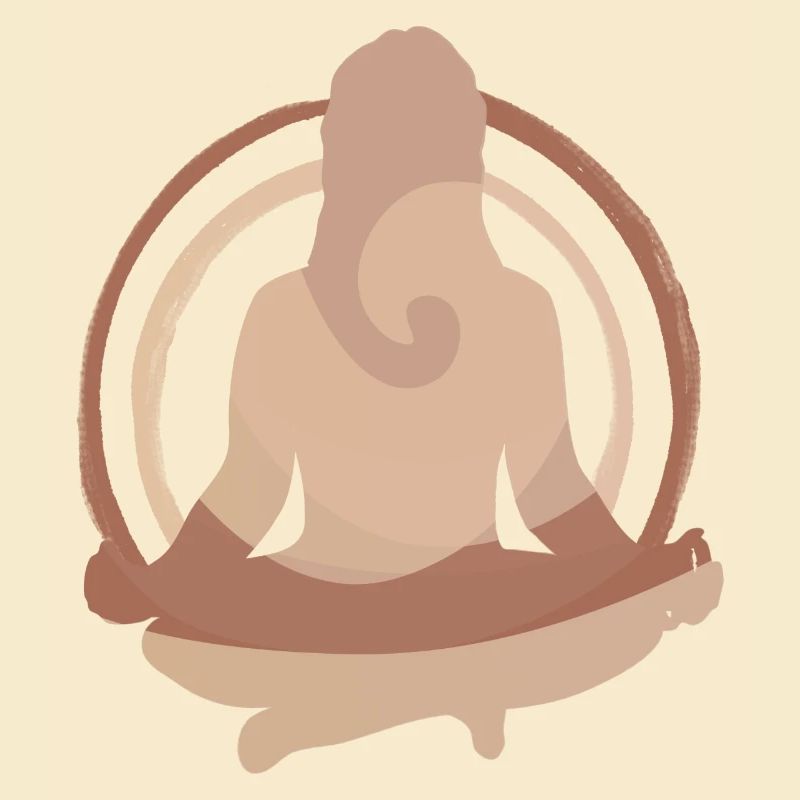 Conception de silhouettes de méditation Boho Yoga