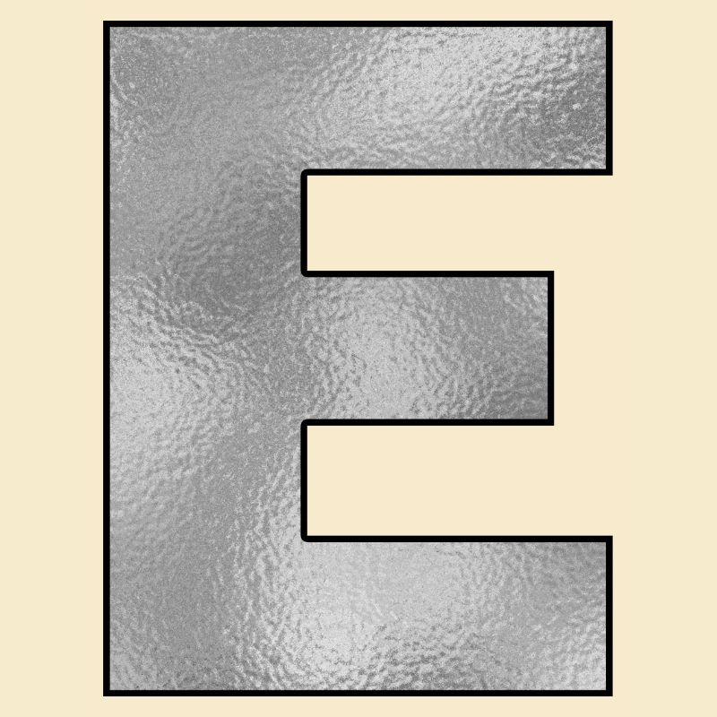 Buchstabe E Silber