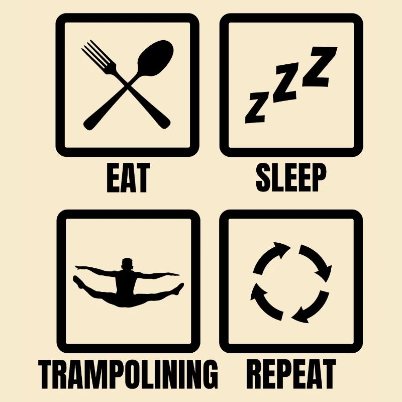 Manger, dormir, répéter le trampoline
