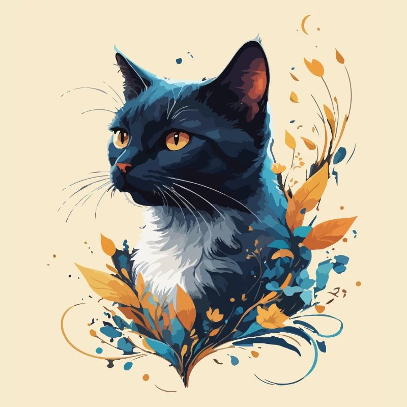Chat coloré