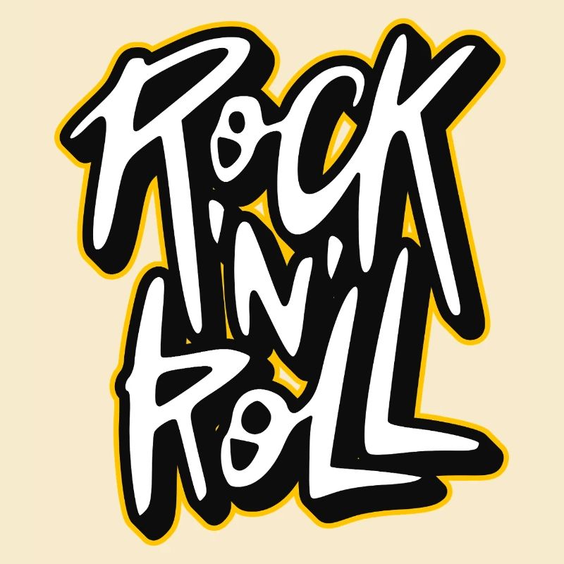 Rock 'n' Roll Graffiti-Stil Skript-Logo