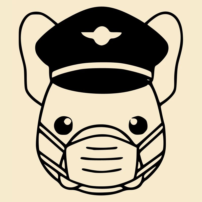 Frenchie Pilot Mask Black