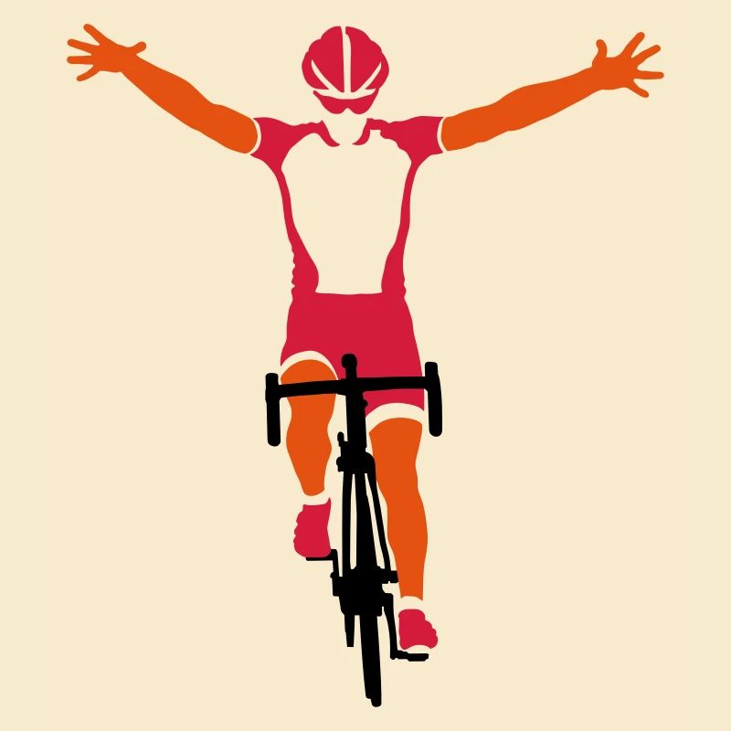 Road cyclists at finish