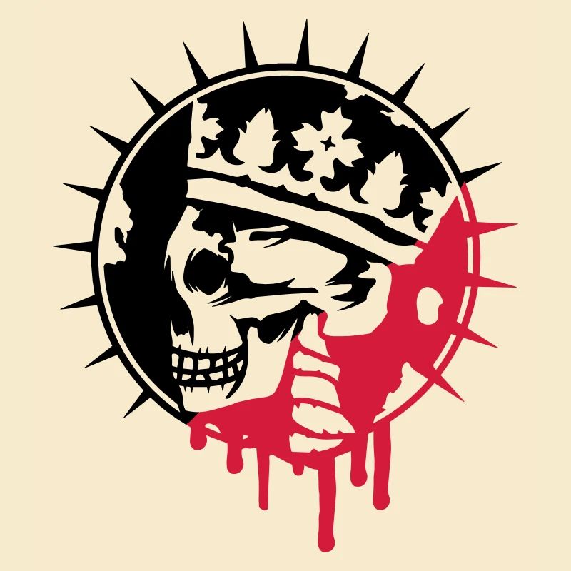 Totenschädel mit Krone Graffiti Patch