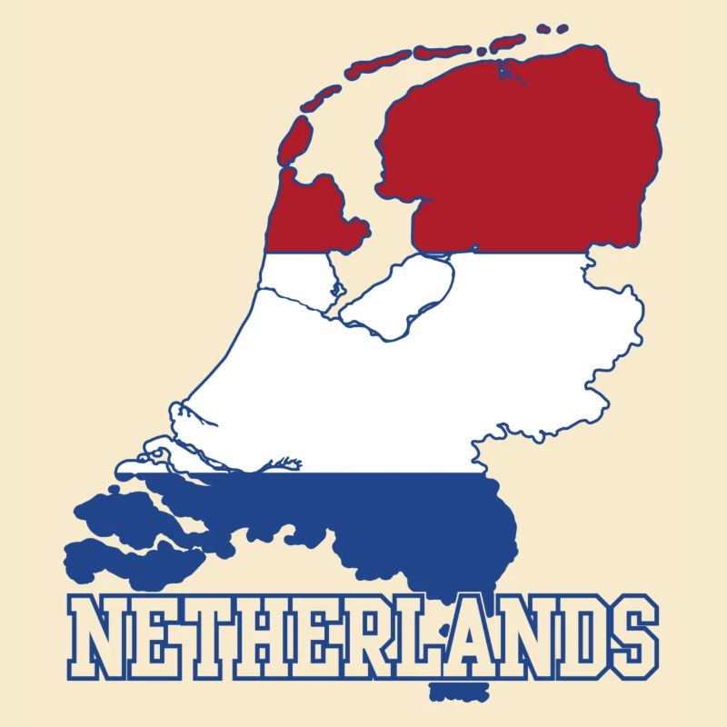 Silhouette de la carte du drapeau des Pays-Bas