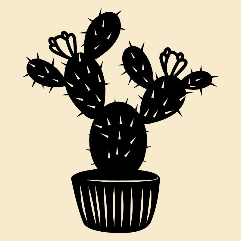 Cactus en pot de fleurs