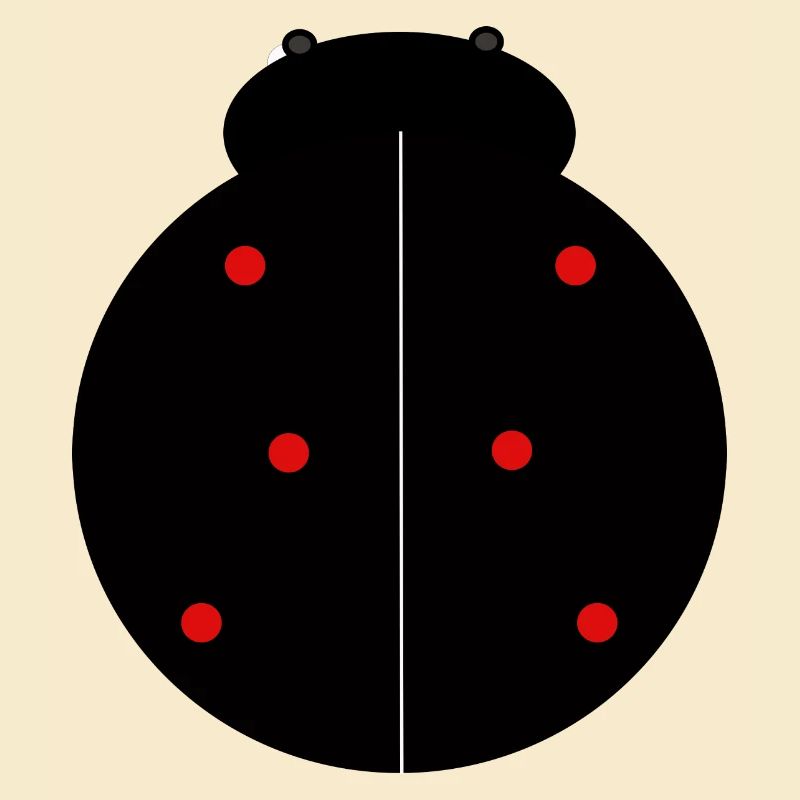 Black Ladybug with Red Dots