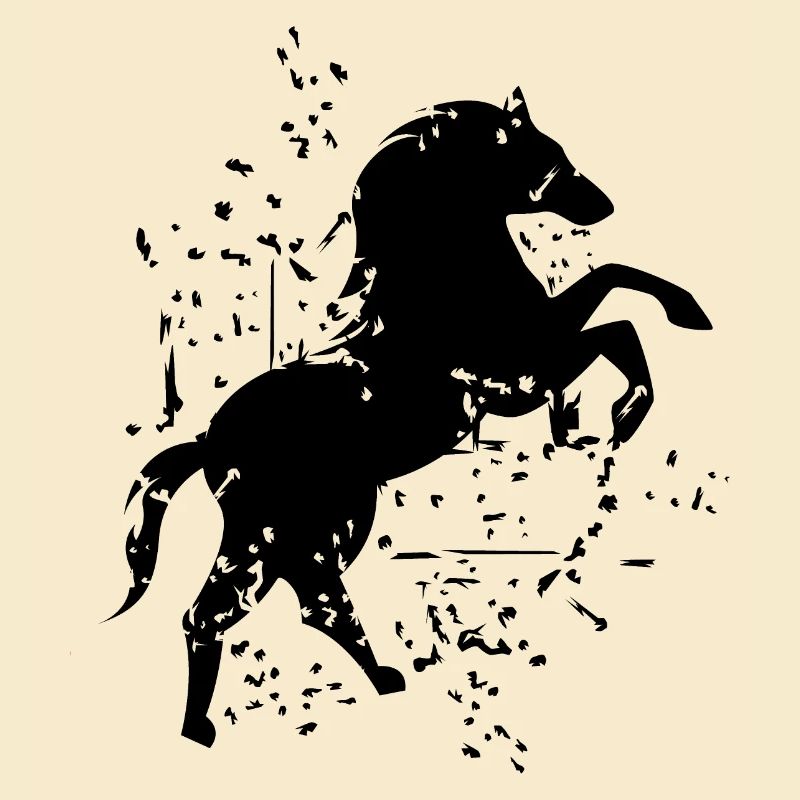 Pferd Illustration Explosion Kunst Symbol Logo