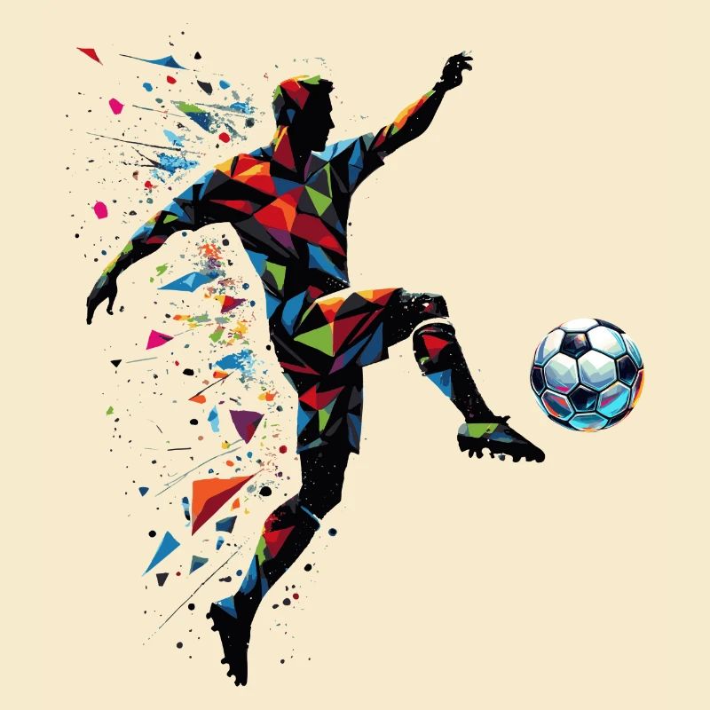 dynamic soccer player playing soccer