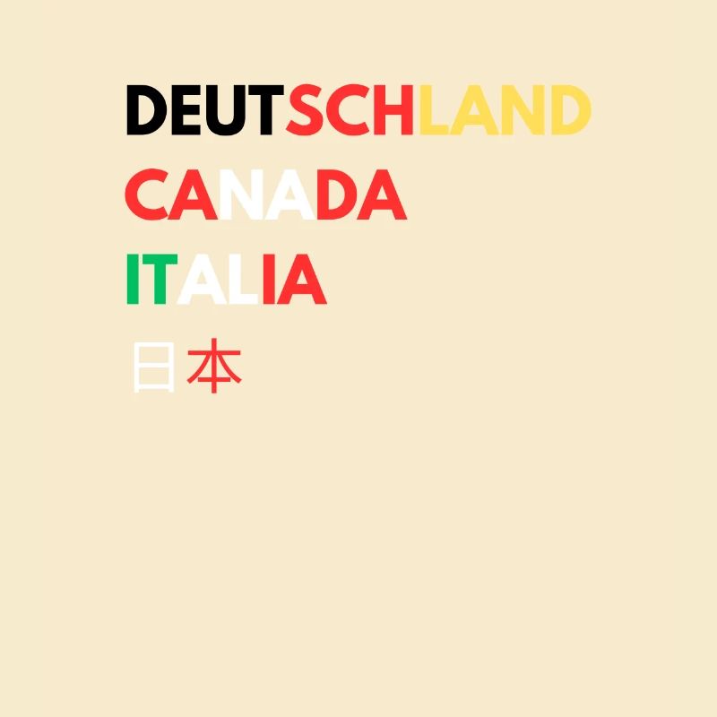 Länderfarben Schriftzug Collage