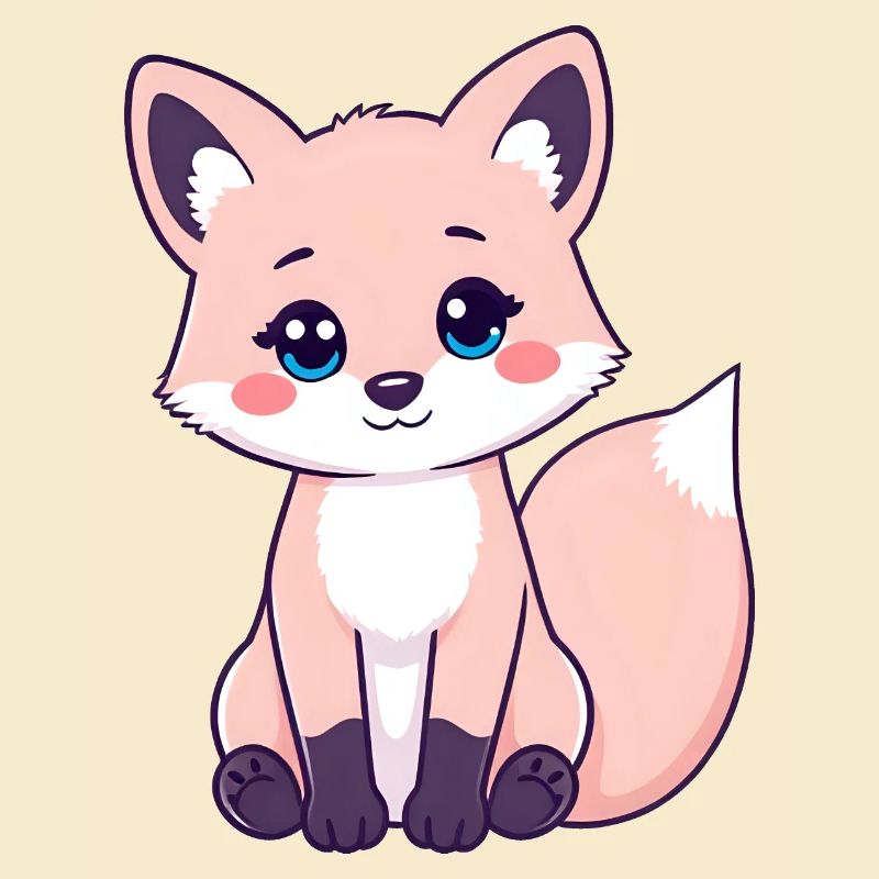 Curious Ginger Tabby Fox with Striking Pink Cheeks