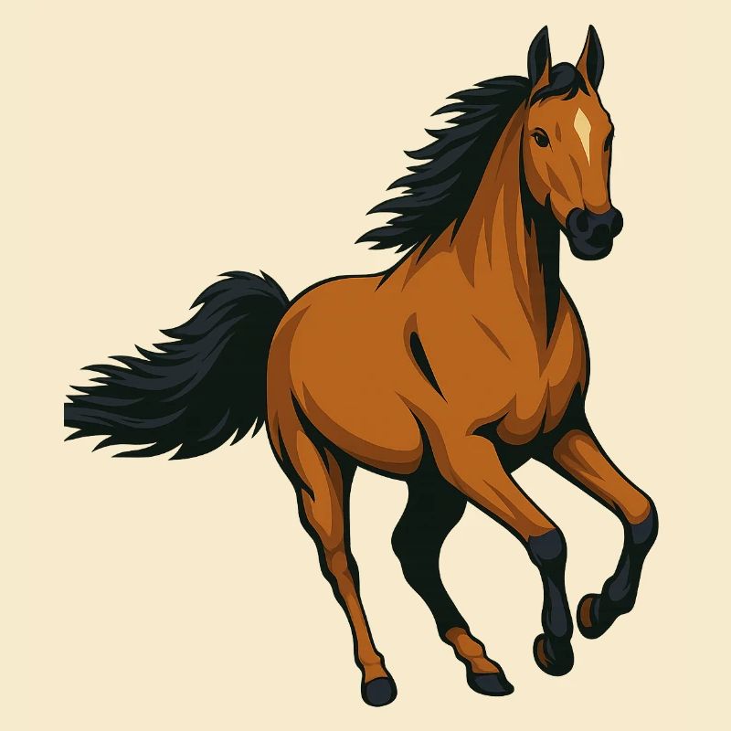 Galloping Amber Stallion