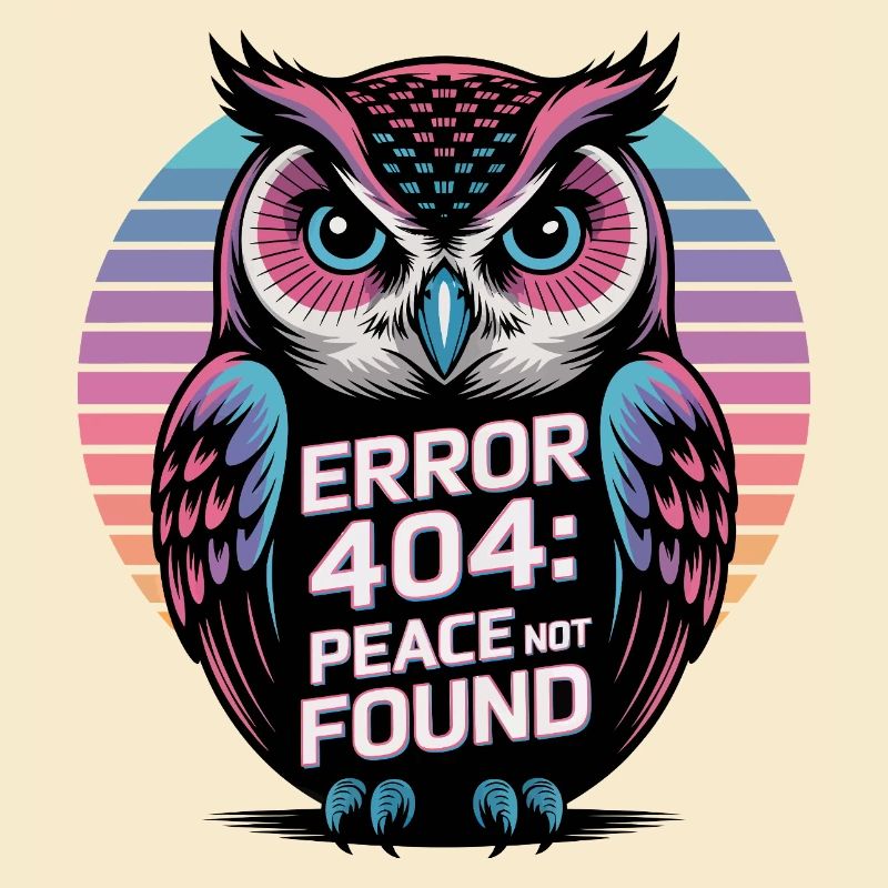 Peaceful Owl Error 404 T-Shirt