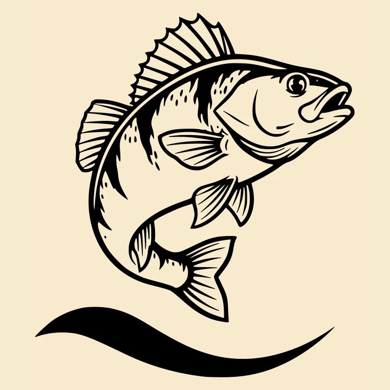 Springender Flussbarsch Angler Action