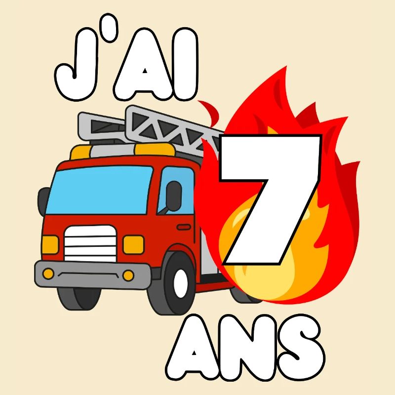 J’ai 7 ans camion de pompier fun