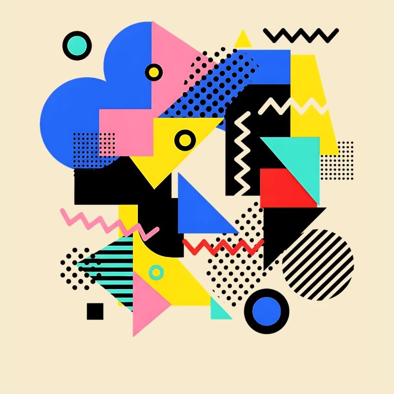 Geometric Color Explosion Pop Art