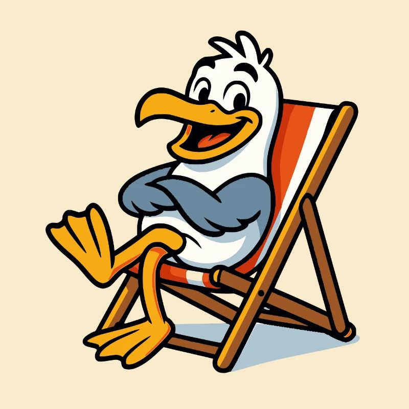 Relaxez une mouette sur la plage
