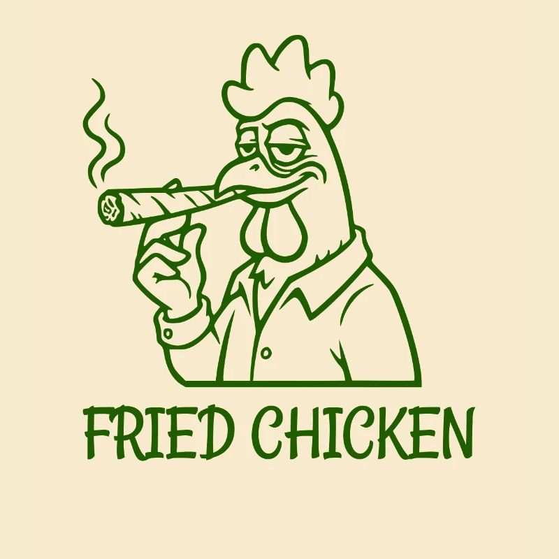 Fried Chicken Funny Smoking Chicken