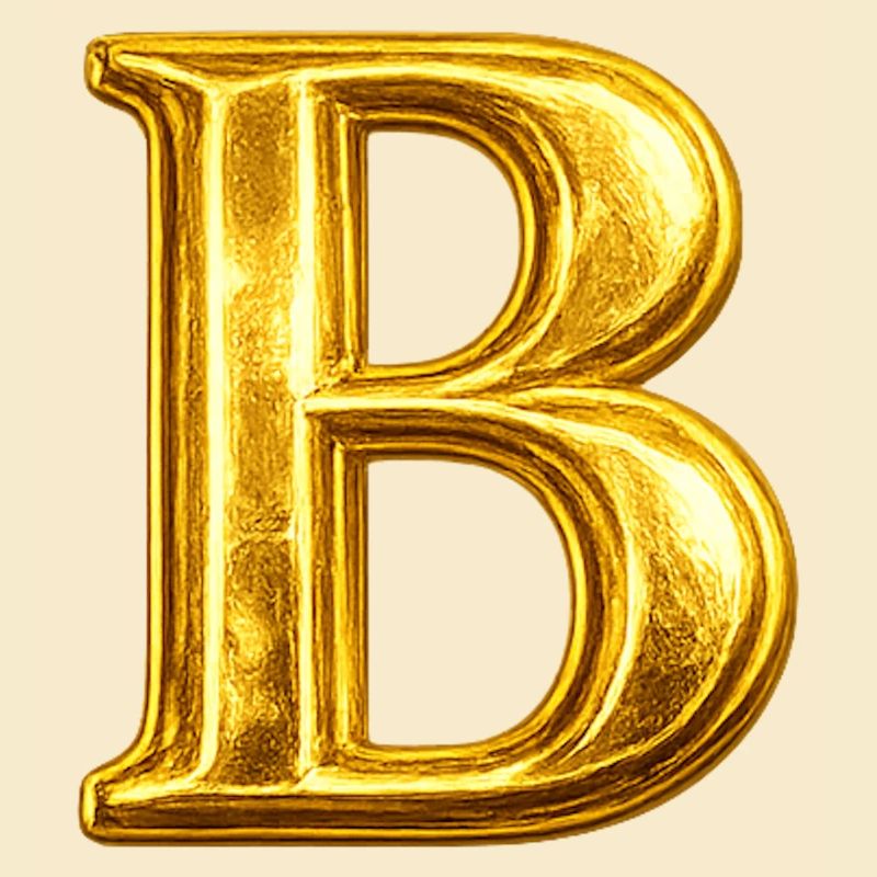 Monogramme « B » doré
