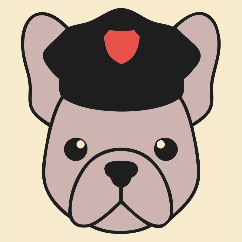 Frenchie Polizist Cop Security
