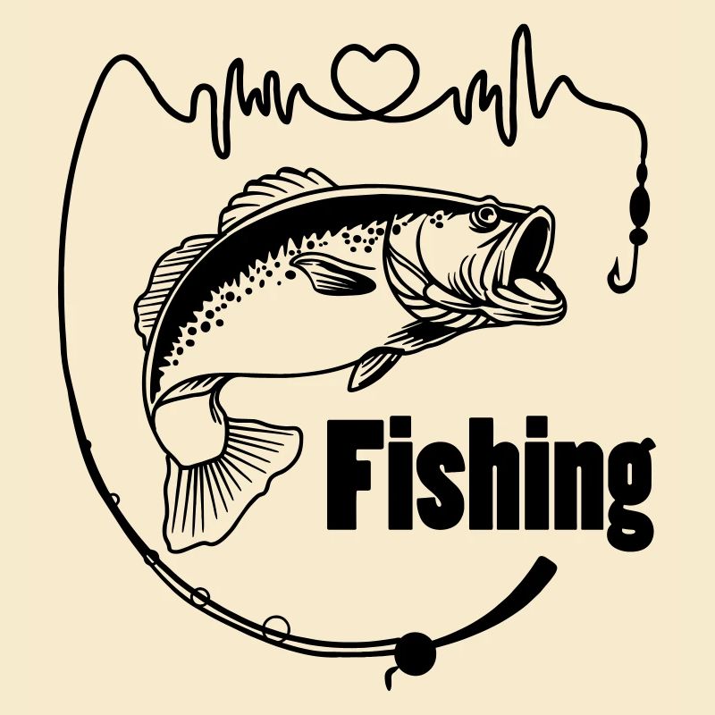 Canne à pêche avec poisson
