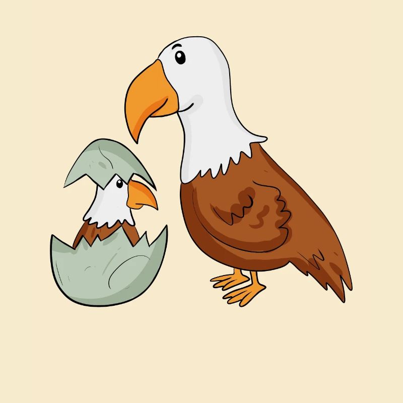 Aigle avec Bébé Aigle