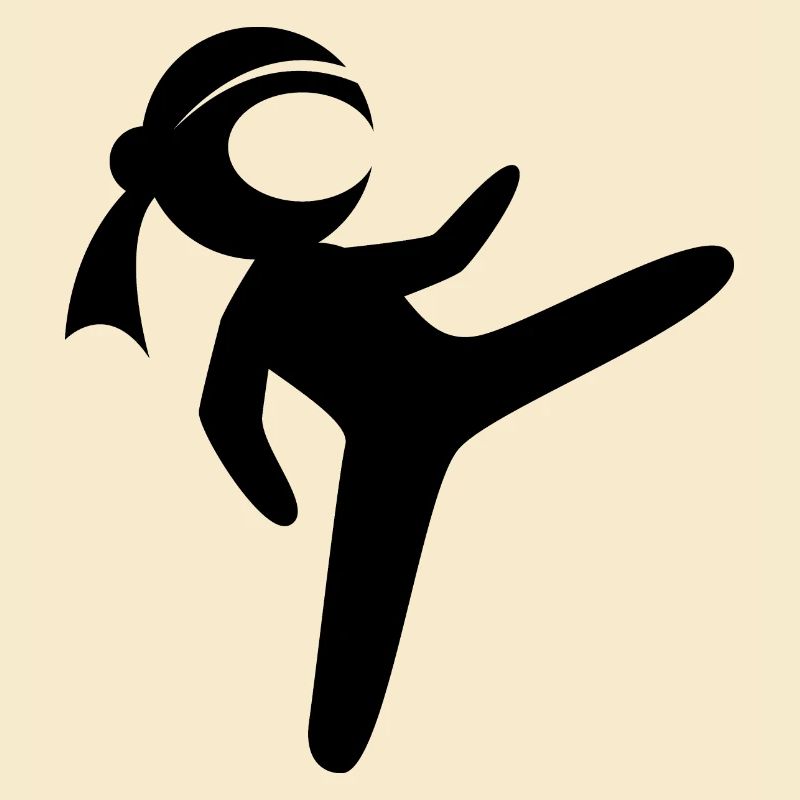 ninja fighter symbol comic kids fighting