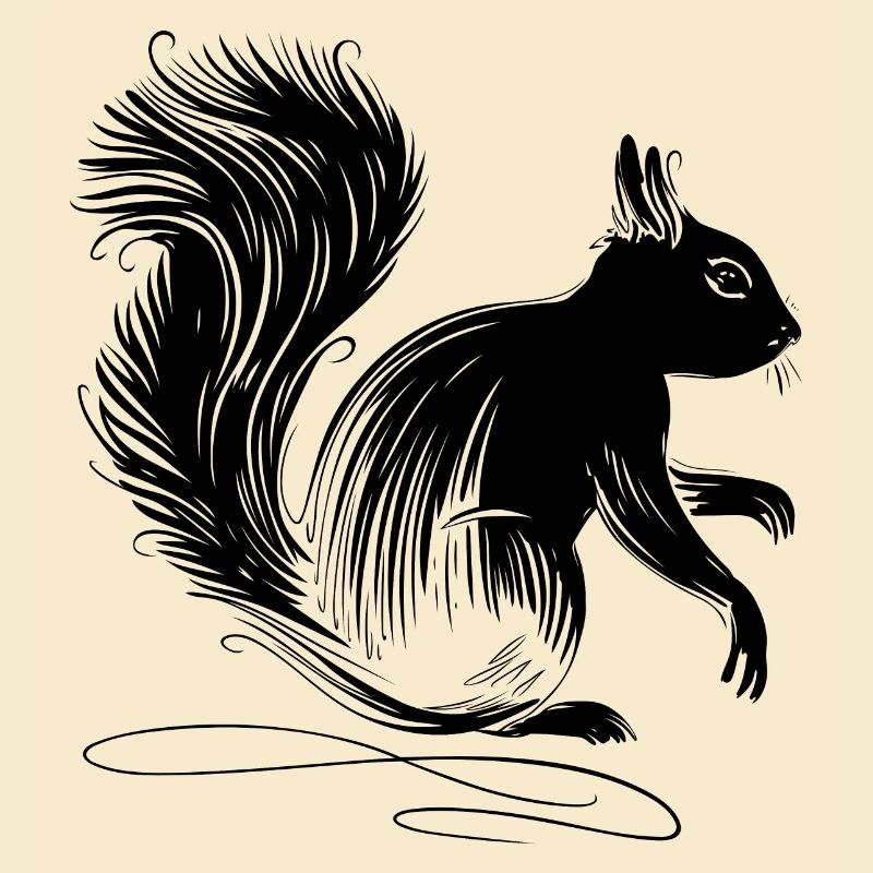 Eichhörnchen Tier Silhouette