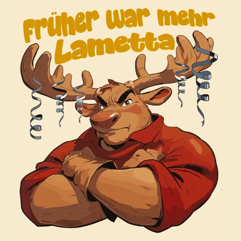 Tinsel Moose : Dans le passé, il y avait plus de Noël de cerfs clinquant