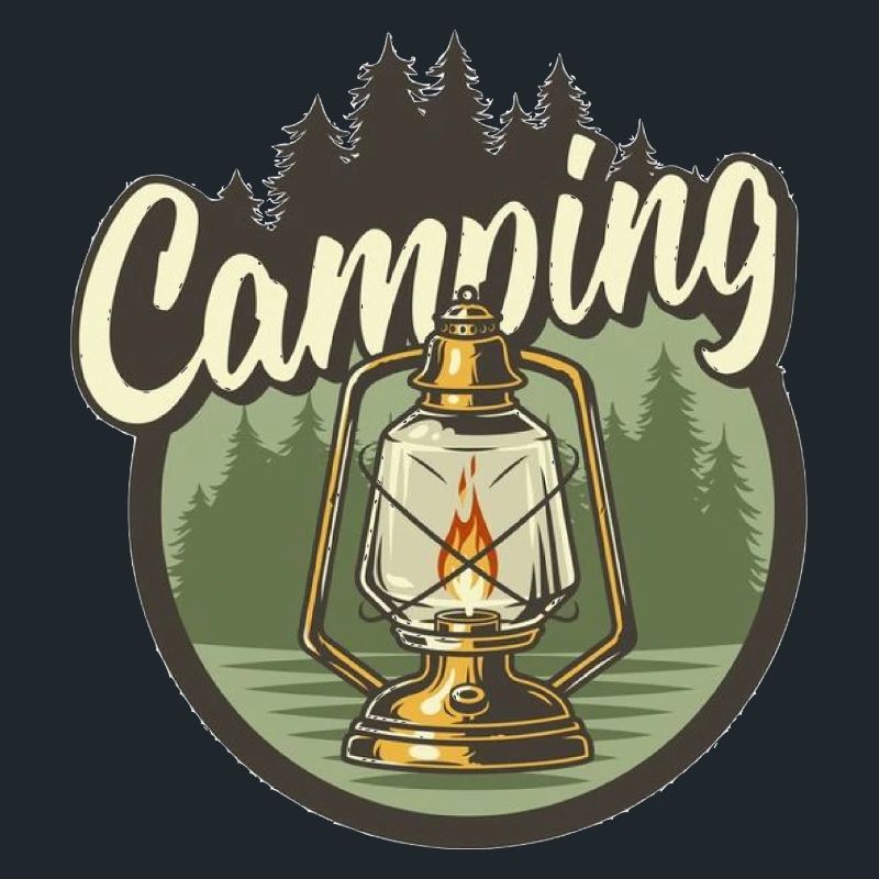 Lanterne de camping dans la forêt