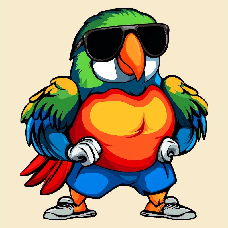 Cooler Papagei