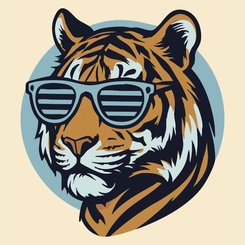 Tiger with Sunglasses – Retro Pop Style