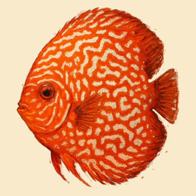 Oranger Diskusfisch-Aquarium Amazonas