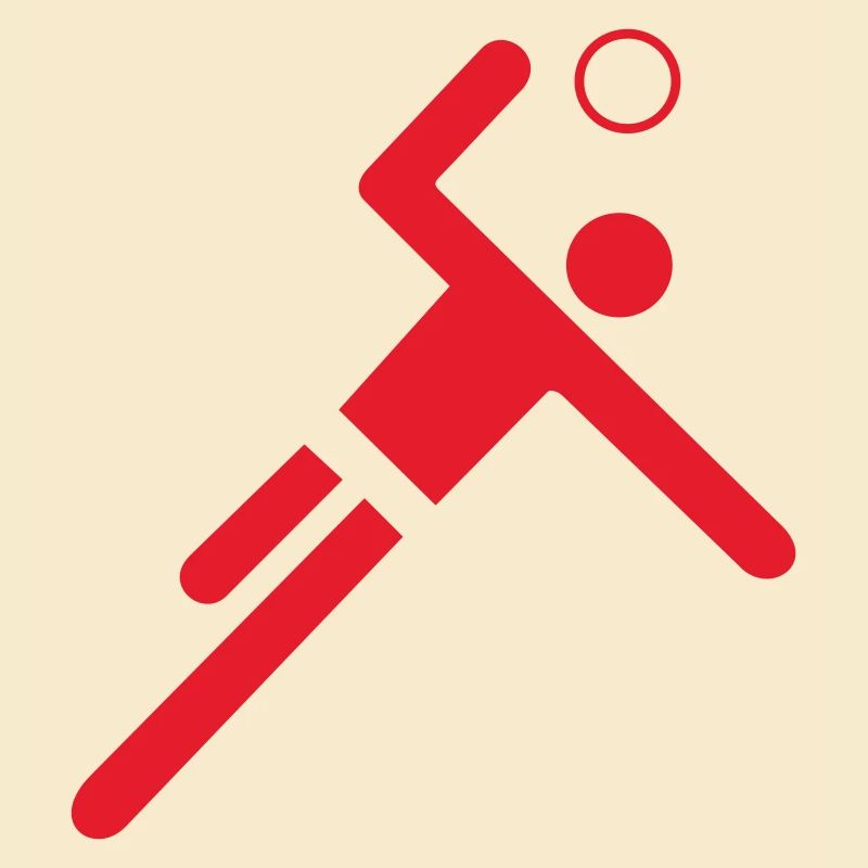Red handball player