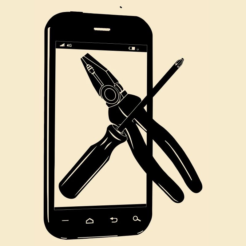 Smartphone mit Werkzeugen