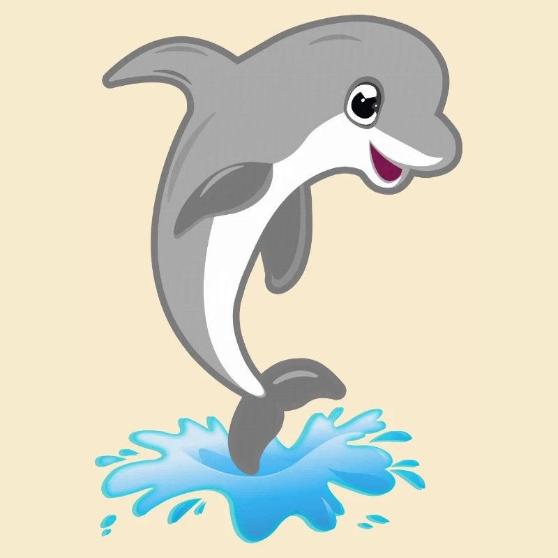 Springender süßer Delfin