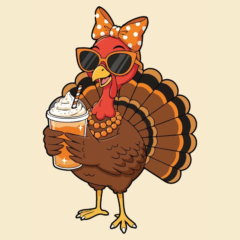 Amateur de café de dinde Drôle d’ambiance de Thanksgiving