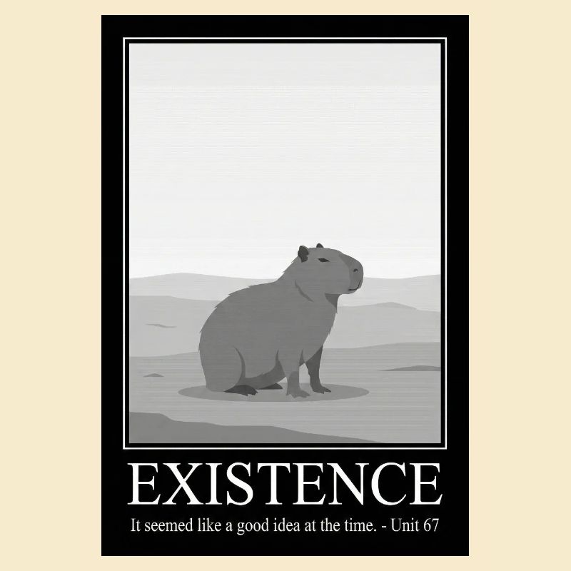 Citation drôle d’existence - Sarcasme de Capybara